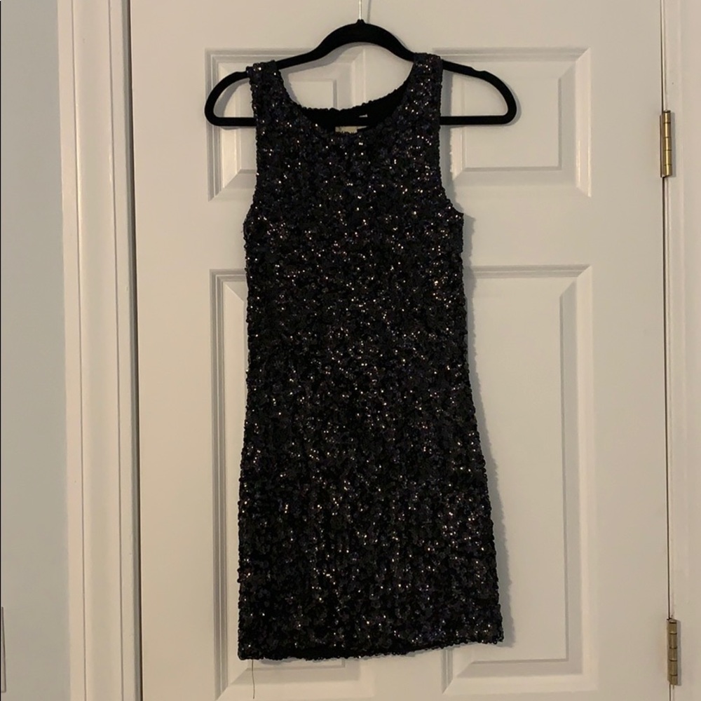 Black Sequin Dress